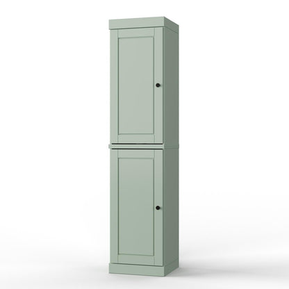 17" Sage Solid Wood Double Door Linen Cabinet HomeRoots