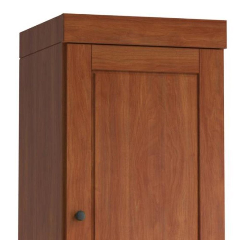 17" Coffee Solid Wood Double Door Linen Cabinet HomeRoots