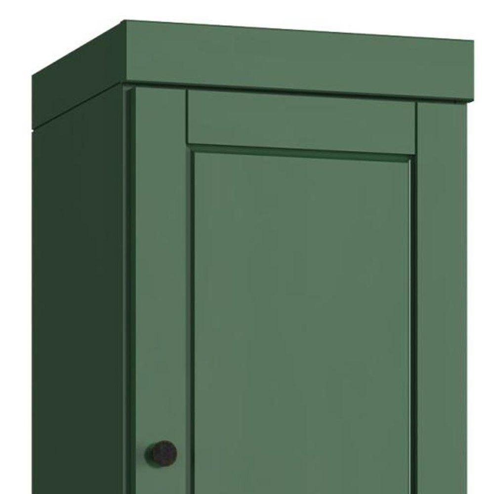 17" Green Solid Wood Double Door Linen Cabinet — view 3