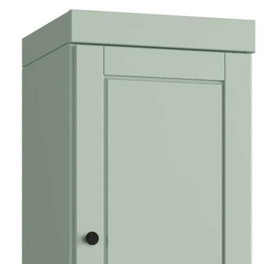17" Sage Solid Wood Double Door Linen Cabinet