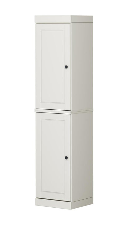 17" Off White Solid Wood Double Door Linen Cabinet HomeRoots