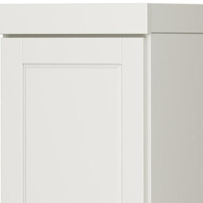 17" Off White Solid Wood Double Door Linen Cabinet