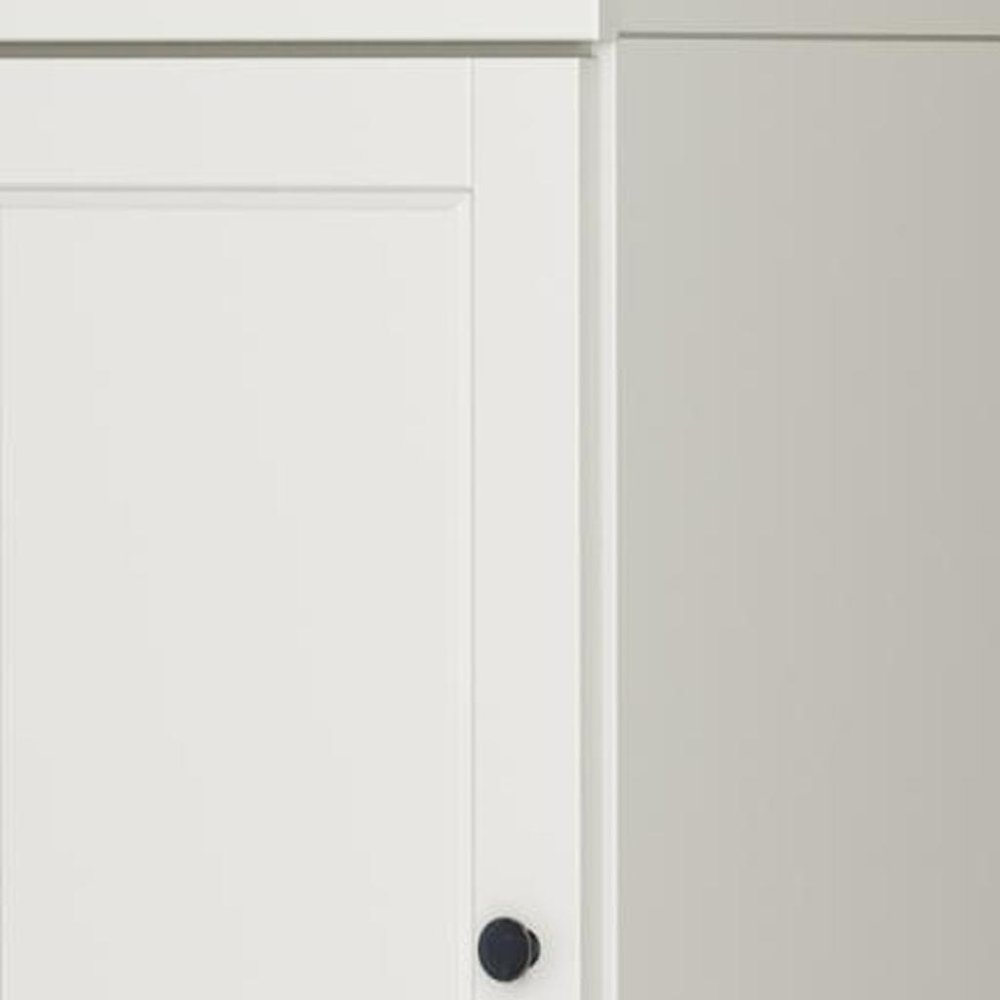 17" Off White Solid Wood Double Door Linen Cabinet