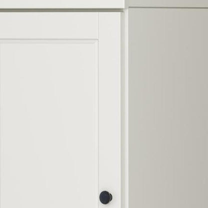 17" Off White Solid Wood Double Door Linen Cabinet