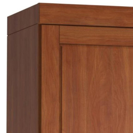 17" Coffee Solid Wood Double Door Linen Cabinet