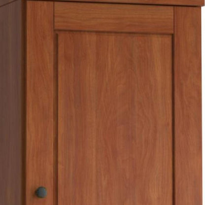 17" Coffee Solid Wood Double Door Linen Cabinet HomeRoots