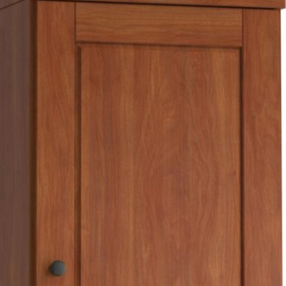 17" Coffee Solid Wood Double Door Linen Cabinet