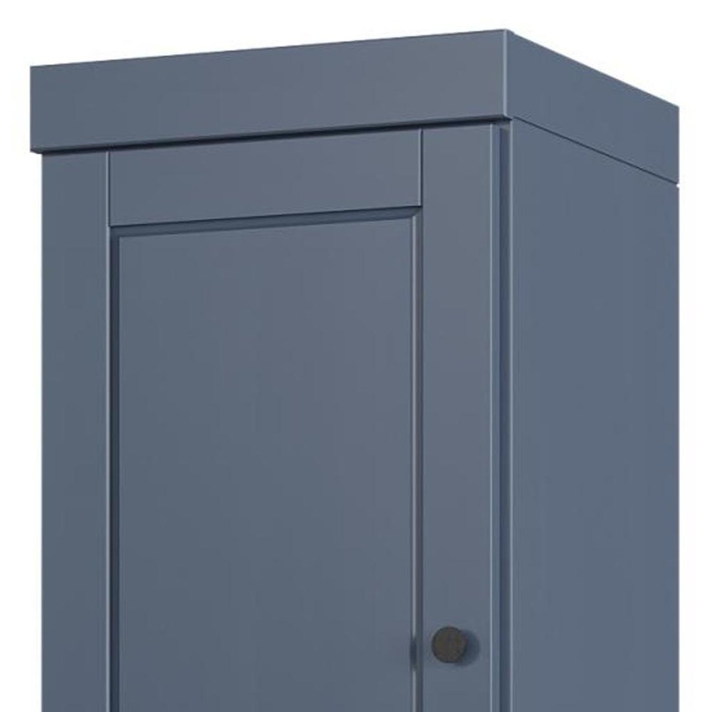 17" French Blue Solid Wood Double Door Linen Cabinet HomeRoots