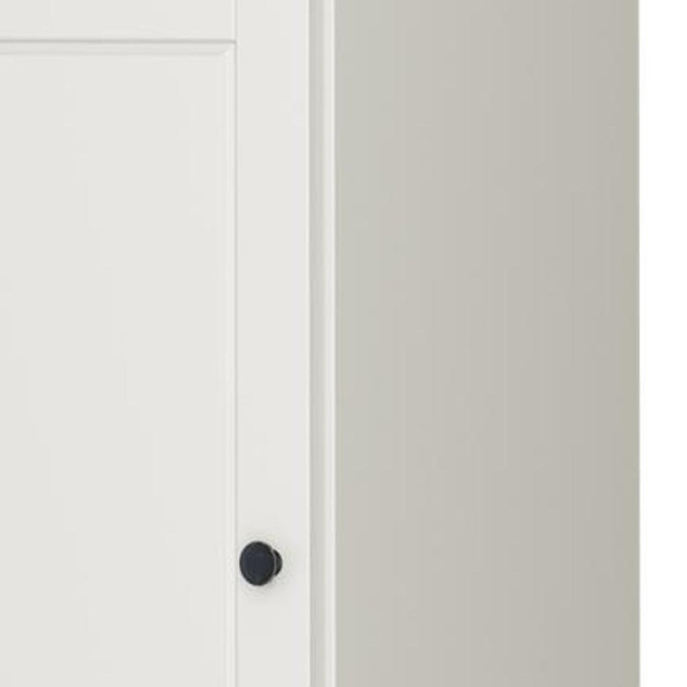 17" Off White Solid Wood Double Door Linen Cabinet HomeRoots