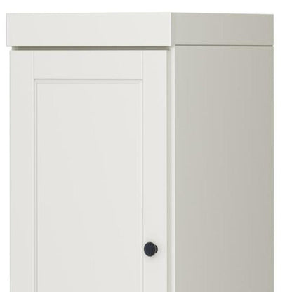 17" Off White Solid Wood Double Door Linen Cabinet HomeRoots
