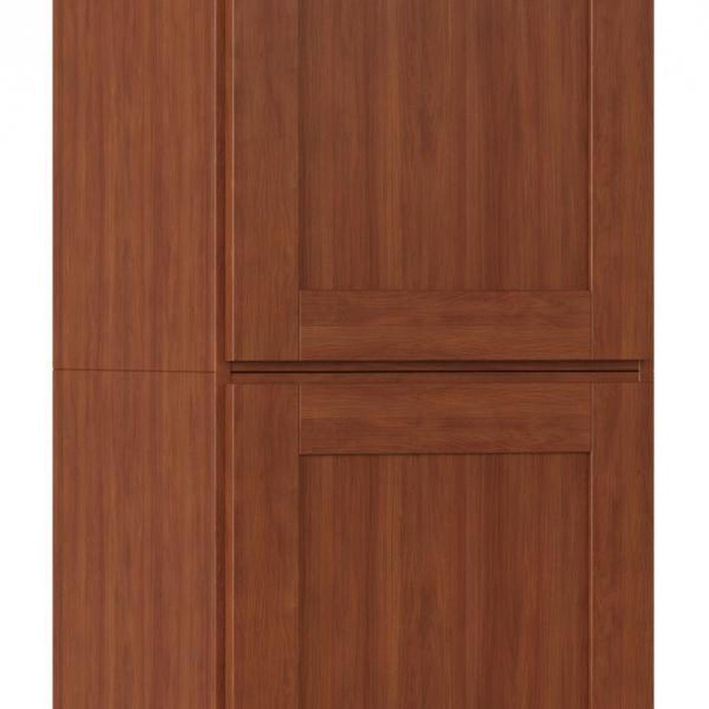 17" Coffee Solid Wood Double Door Linen Cabinet