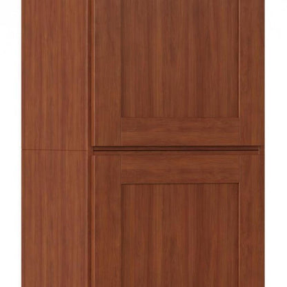 17" Coffee Solid Wood Double Door Linen Cabinet