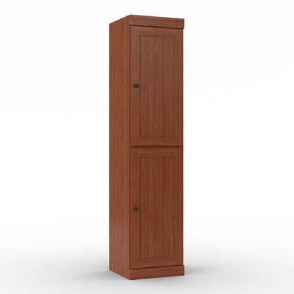 17" Coffee Solid Wood Double Door Linen Cabinet