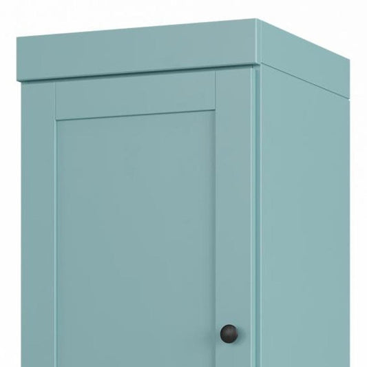 17" Aqua Solid Wood Double Door Linen Cabinet