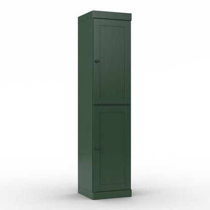17" Green Solid Wood Double Door Linen Cabinet HomeRoots
