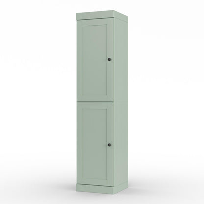 17" Sage Solid Wood Double Door Linen Cabinet HomeRoots