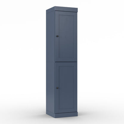 17" French Blue Solid Wood Double Door Linen Cabinet