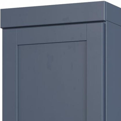 17" French Blue Solid Wood Double Door Linen Cabinet HomeRoots