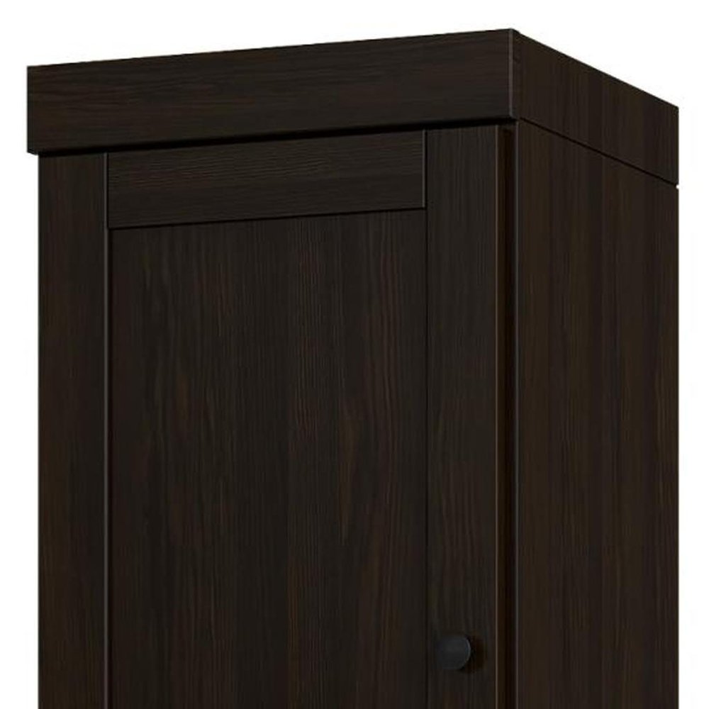 17" Espresso Solid Wood Double Door Linen Cabinet — view 2