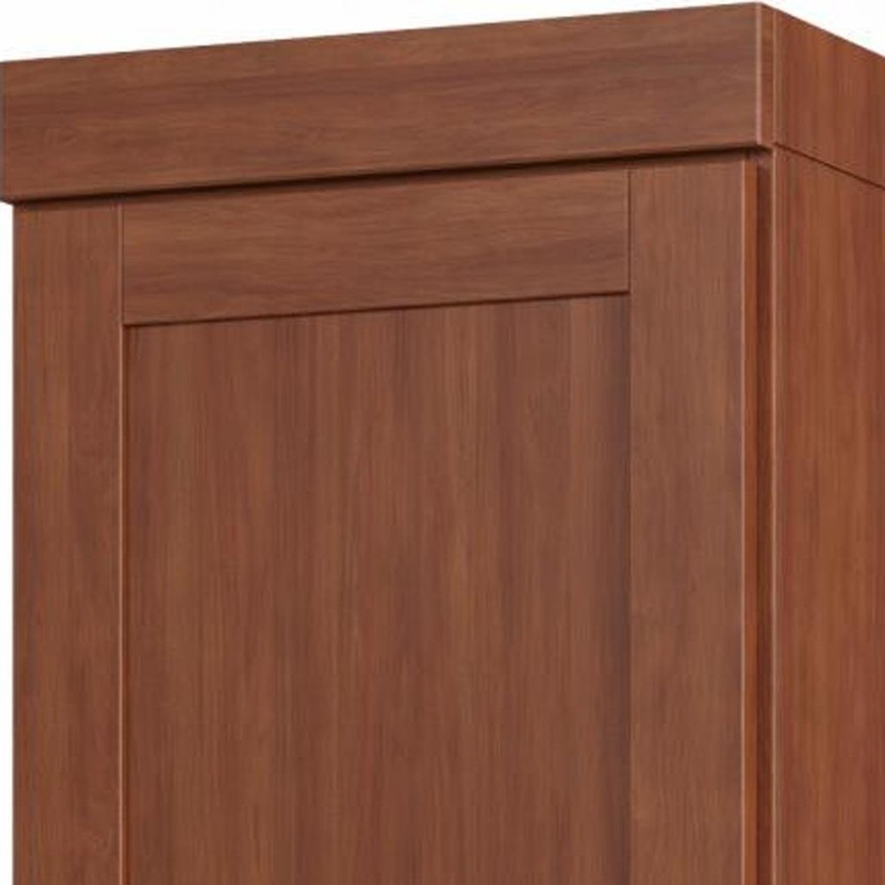 17" Coffee Solid Wood Double Door Linen Cabinet