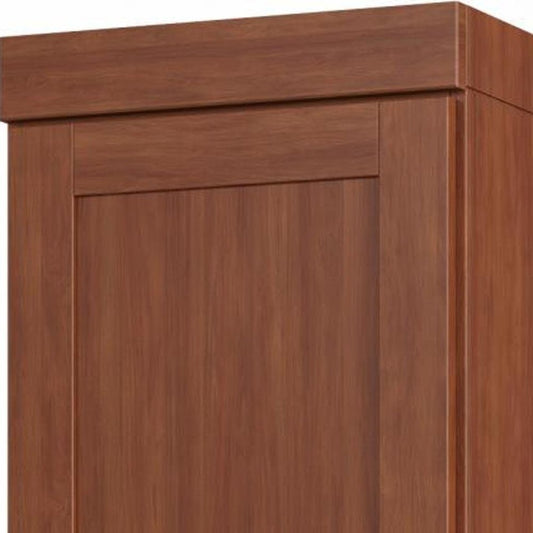 17" Coffee Solid Wood Double Door Linen Cabinet