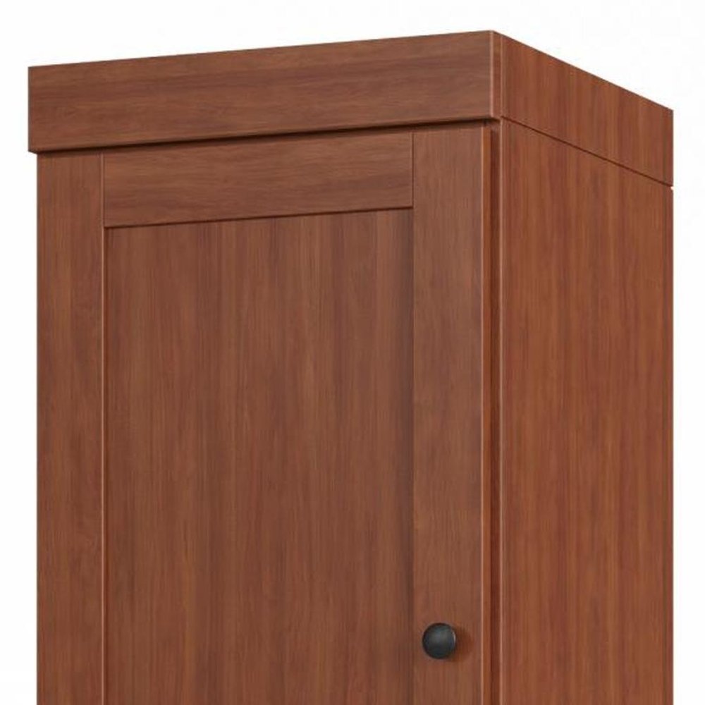 17" Coffee Solid Wood Double Door Linen Cabinet HomeRoots