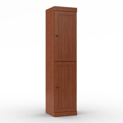 17" Coffee Solid Wood Double Door Linen Cabinet