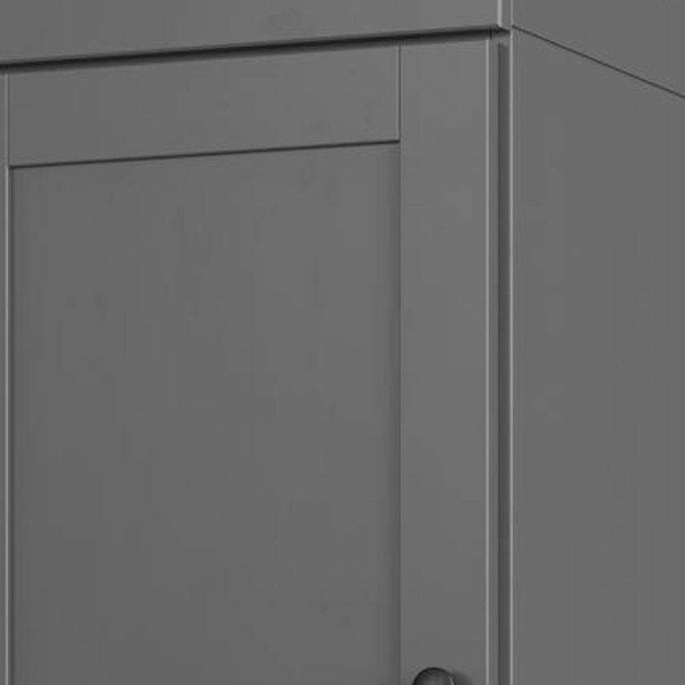 17" Gray Solid Wood Double Door Linen Cabinet HomeRoots