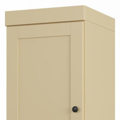 17" Yellow Solid Wood Double Door Linen Cabinet HomeRoots