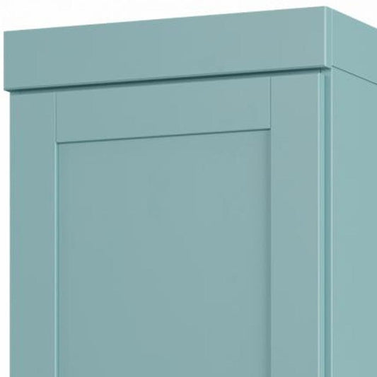 17" Aqua Solid Wood Double Door Linen Cabinet