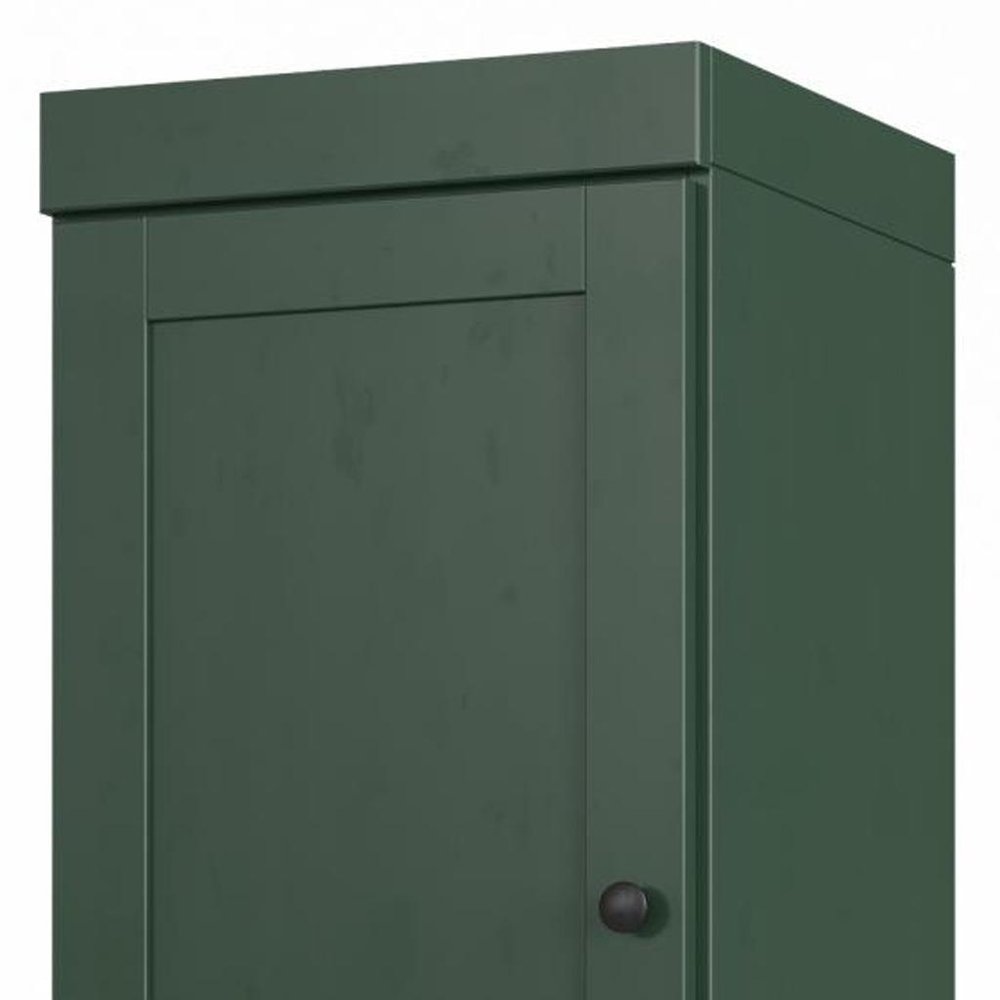 17" Green Solid Wood Double Door Linen Cabinet — view 3