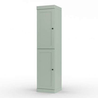 17" Sage Solid Wood Double Door Linen Cabinet HomeRoots