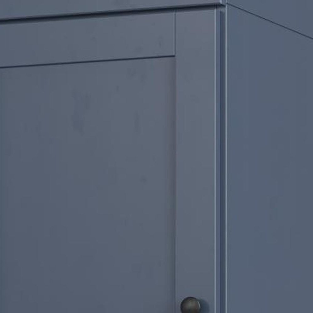 17" French Blue Solid Wood Double Door Linen Cabinet — view 3