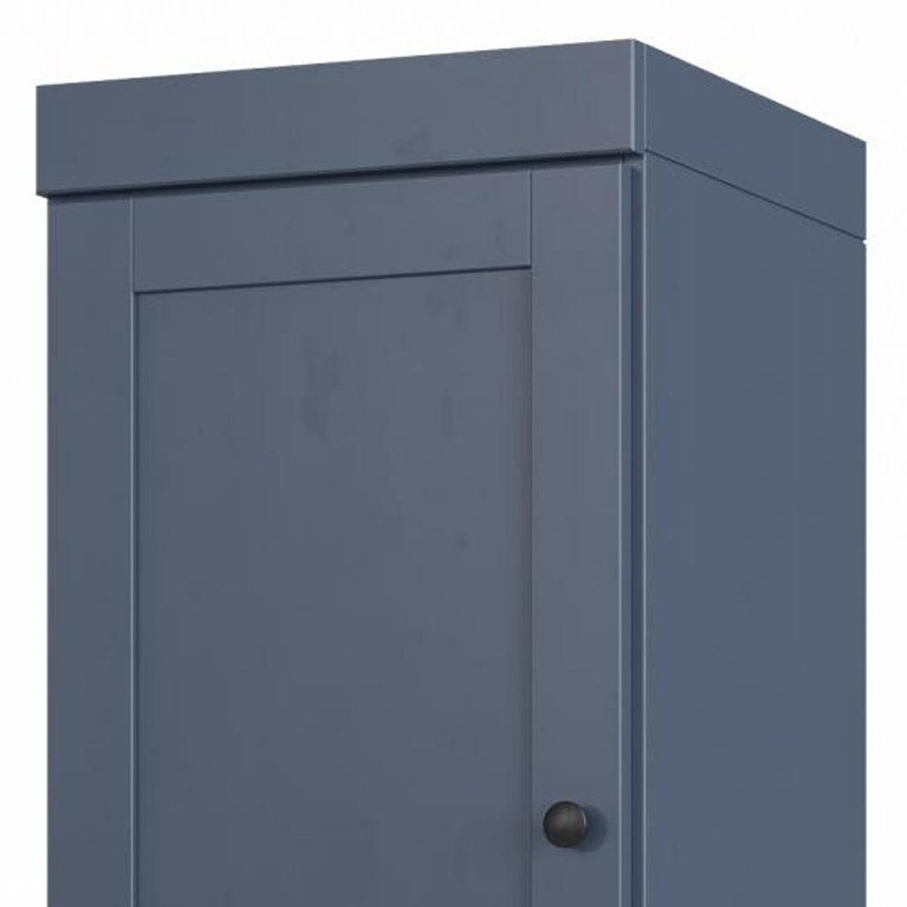17" French Blue Solid Wood Double Door Linen Cabinet — view 2