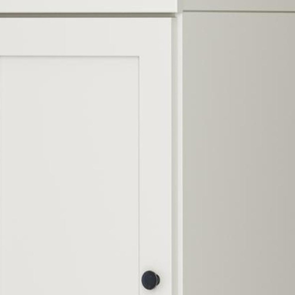 17" Off White Solid Wood Double Door Linen Cabinet — view 2