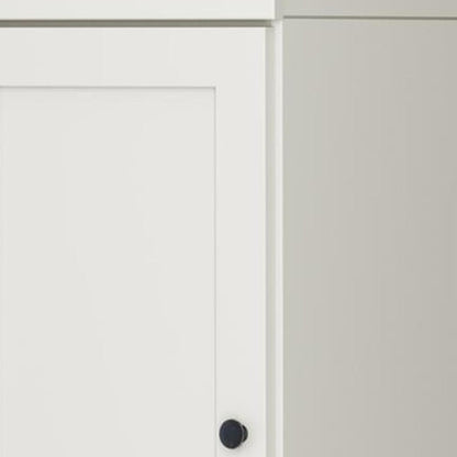 17" Off White Solid Wood Double Door Linen Cabinet HomeRoots