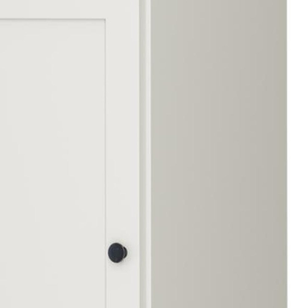 17" Off White Solid Wood Double Door Linen Cabinet — view 3