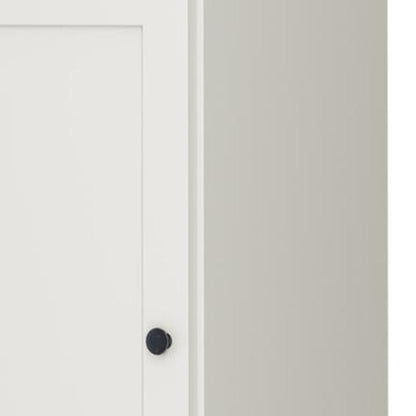 17" Off White Solid Wood Double Door Linen Cabinet HomeRoots