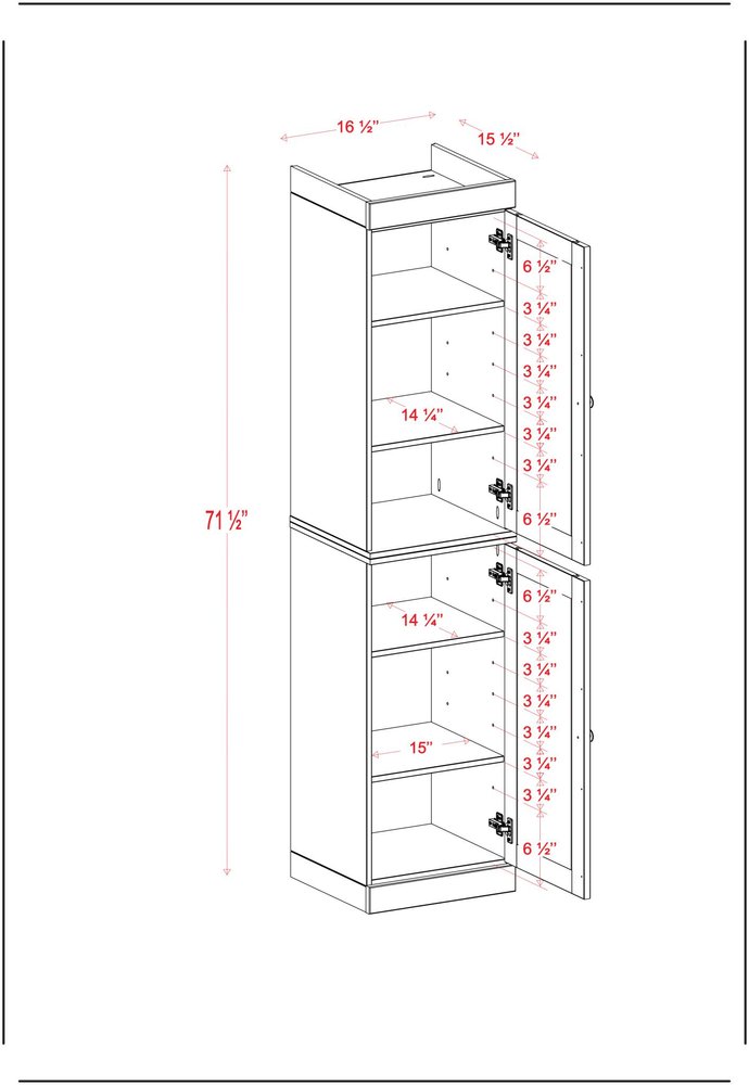 17" Gray Solid Wood Double Door Linen Cabinet HomeRoots