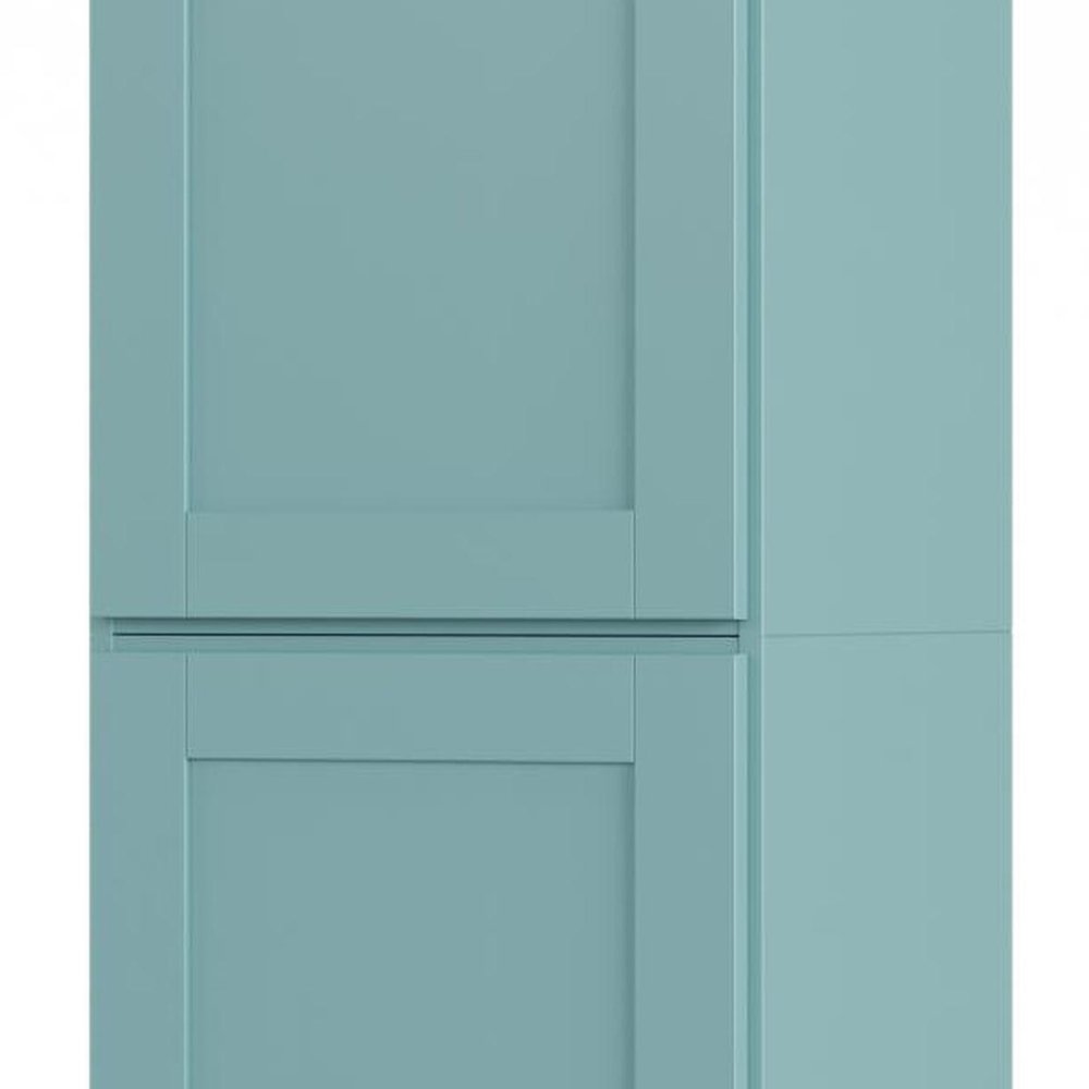 17" Aqua Solid Wood Double Door Linen Cabinet