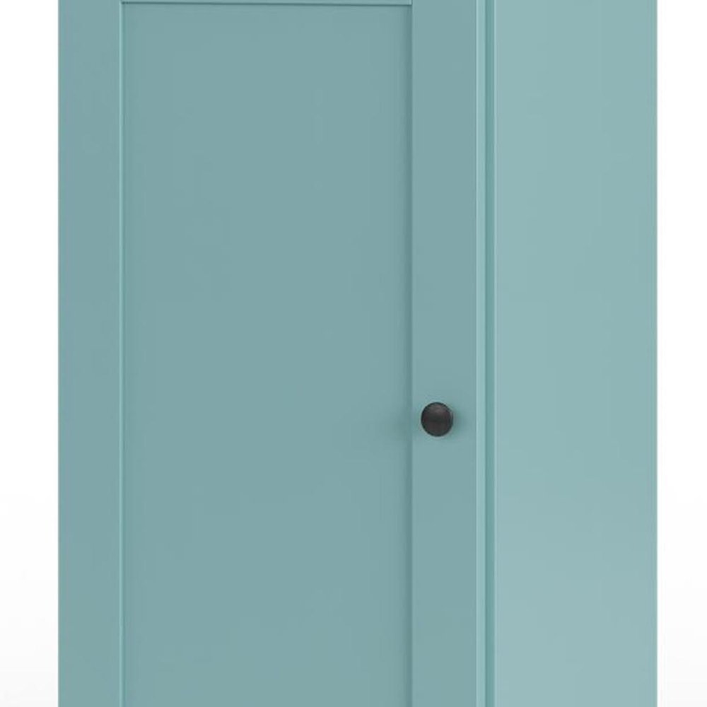 17" Aqua Solid Wood Double Door Linen Cabinet