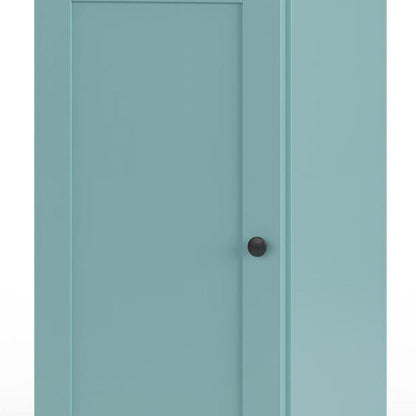 17" Aqua Solid Wood Double Door Linen Cabinet