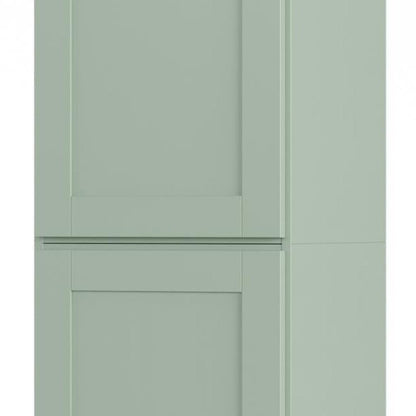 17" Sage Solid Wood Double Door Linen Cabinet