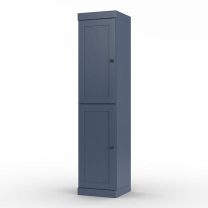 17" French Blue Solid Wood Double Door Linen Cabinet