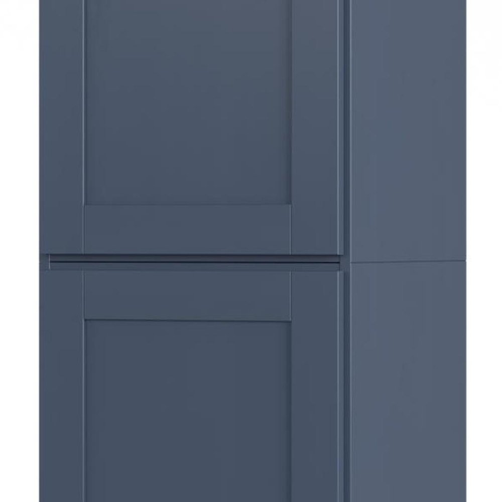 17" French Blue Solid Wood Double Door Linen Cabinet — view 6