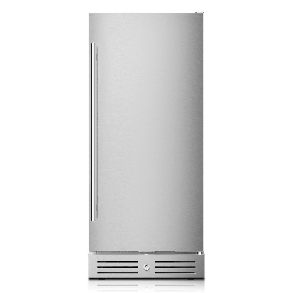 34" X 15" Silver Stainless Steel Single Compartment Can Beverage Refrigerator — view 1