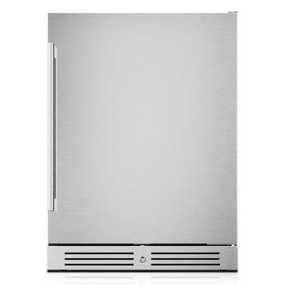32" X 23" Silver Stainless Steel Single Compartment Can Beverage Refrigerator