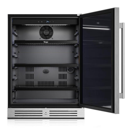 32" X 23" Silver Stainless Steel Single Compartment Can Beverage Refrigerator