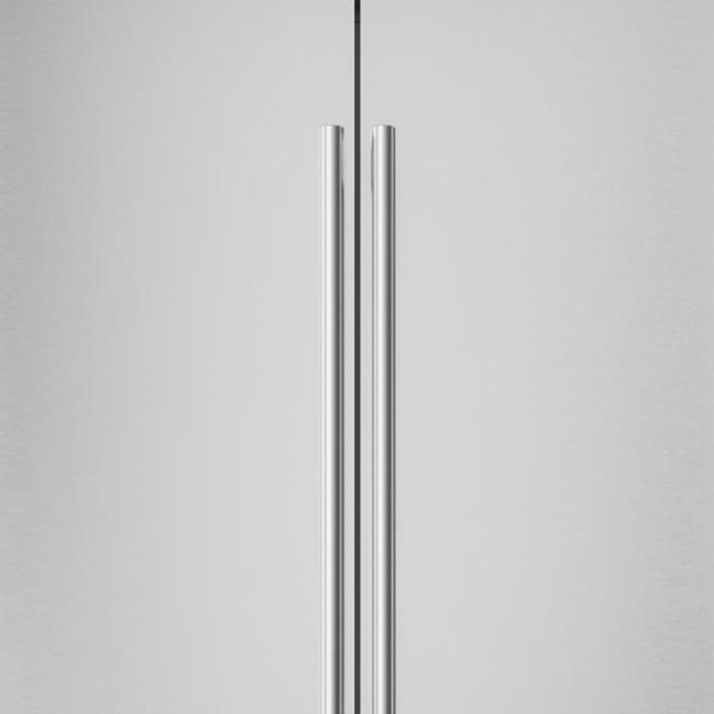 34" X 23" Silver Stainless Steel Dual Compartment Wine And Beverage Refrigerator HomeRoots