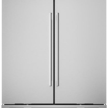 34" X 30" Silver Stainless Steel Dual Compartment Wine And Beverage Refrigerator HomeRoots